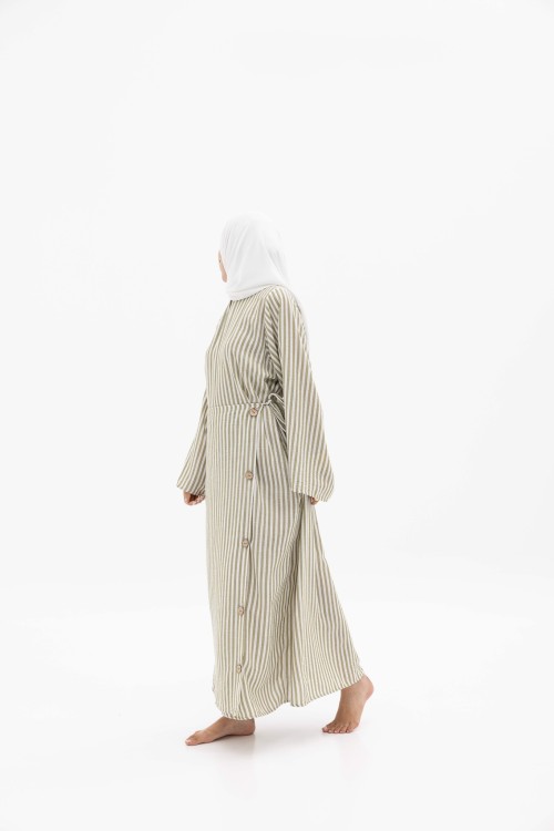 Robe Berta Rayée olive