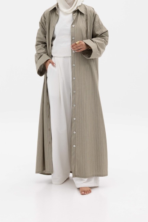 Chemise en popeline Anna Taupe