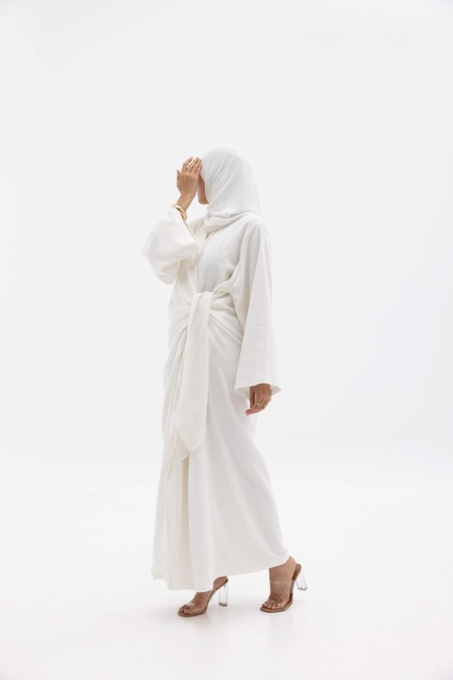 Robe Gabriela en lin blanc