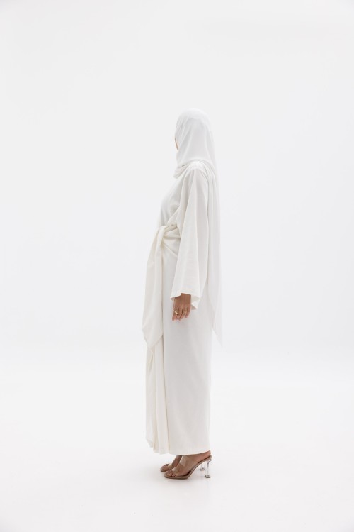 Robe Gabriela en lin blanc