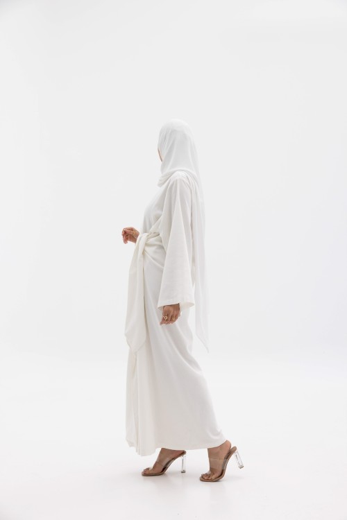 Robe Gabriela en lin blanc