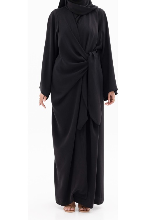 Robe Gabriela en lin noir