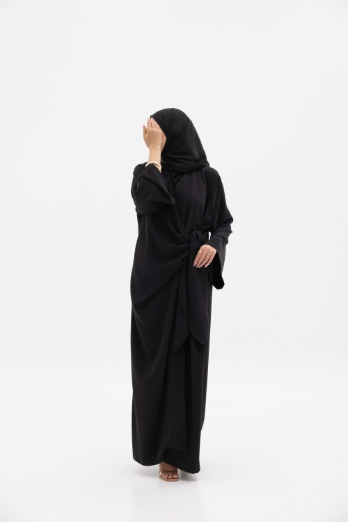 Robe Gabriela en lin noir