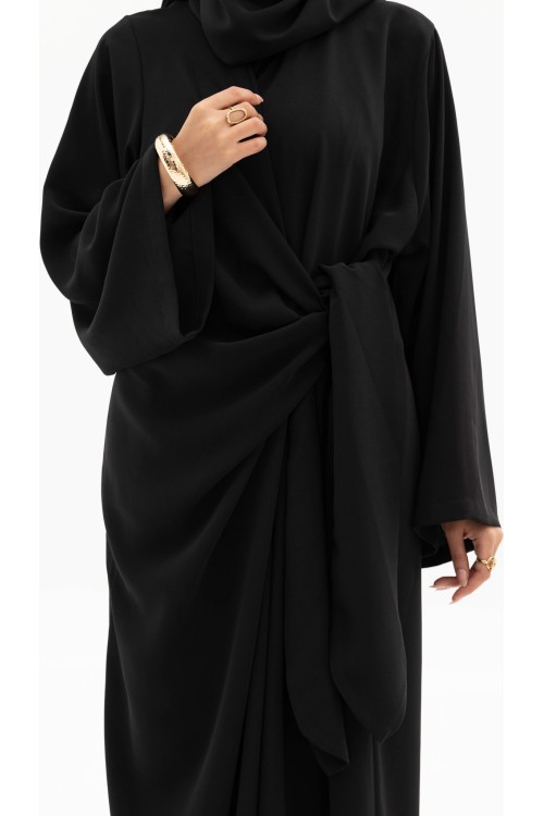 Robe Gabriela en lin noir