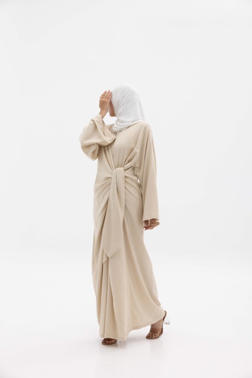 Robe Gabriela en lin beige