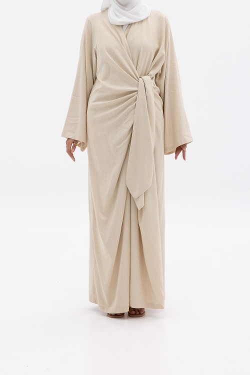 Robe Gabriela en lin beige