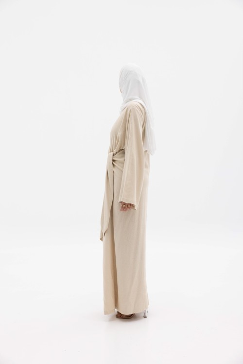 Robe Gabriela en lin beige