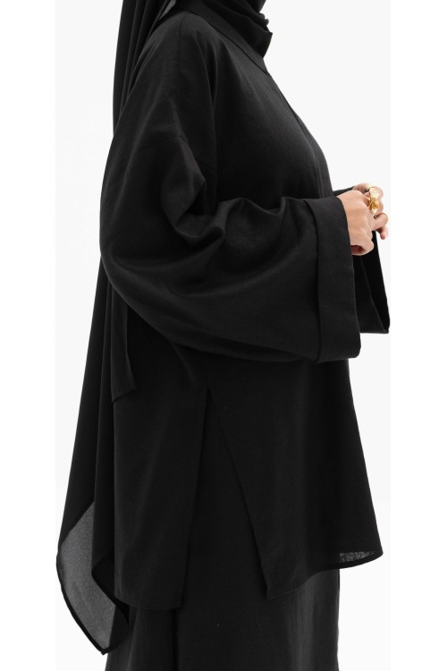 Chemise Lana en lin noir