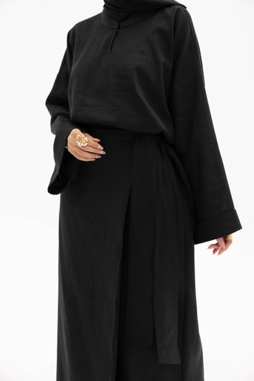 Chemise Lana en lin noir