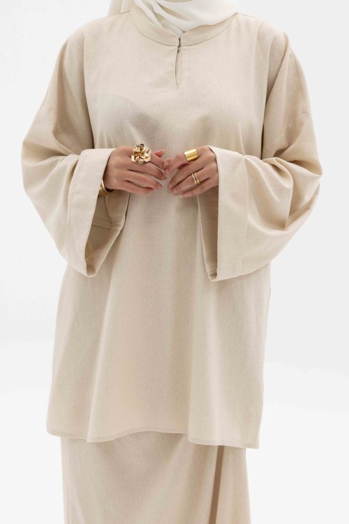 Chemise Lana En lin Beige
