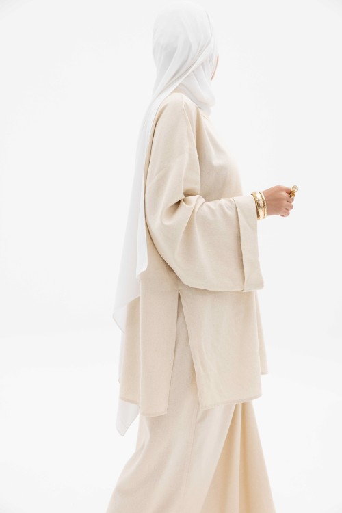 Chemise Lana En lin Beige
