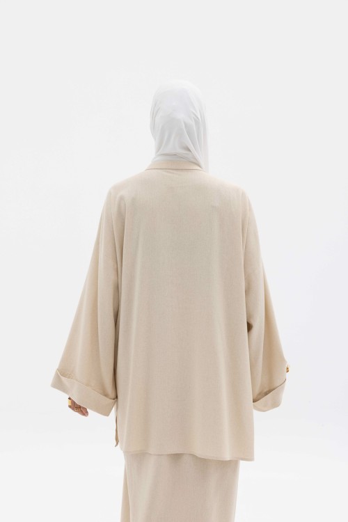 Chemise Lana En lin Beige