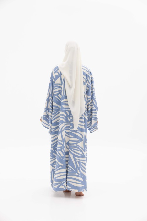 Abaya en lin Camila Bleu