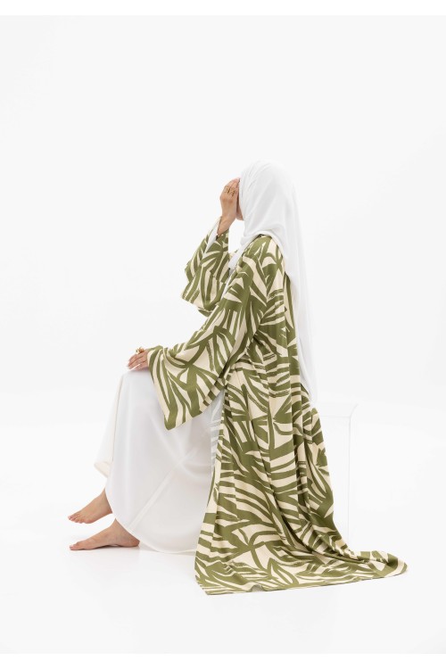 Abaya en lin Camila Olive