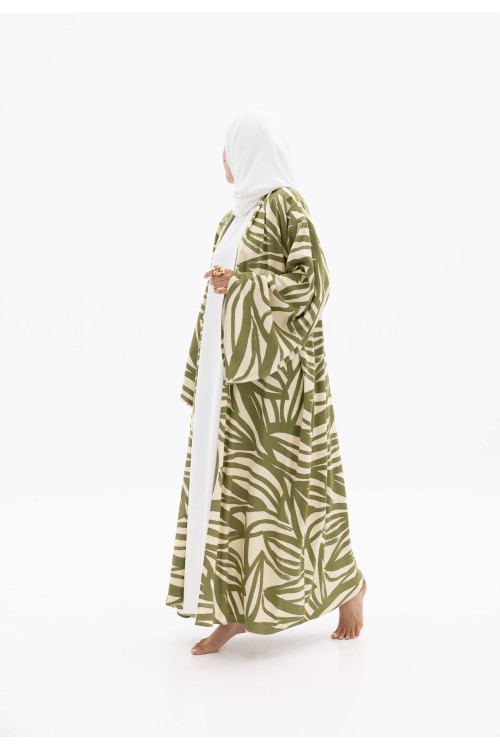 Abaya en lin Camila Olive