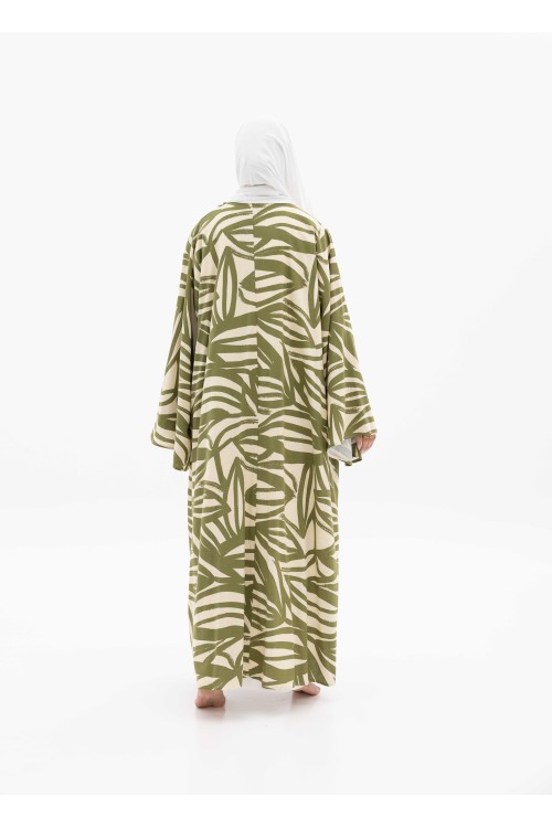 Abaya en lin Camila Olive