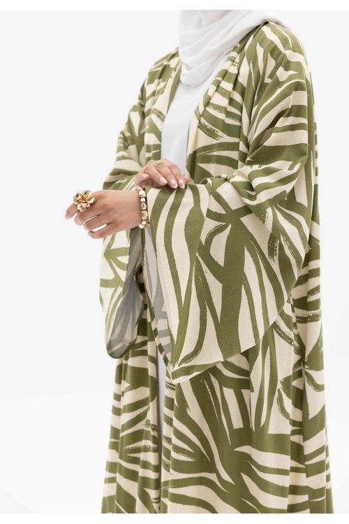 Abaya en lin Camila Olive