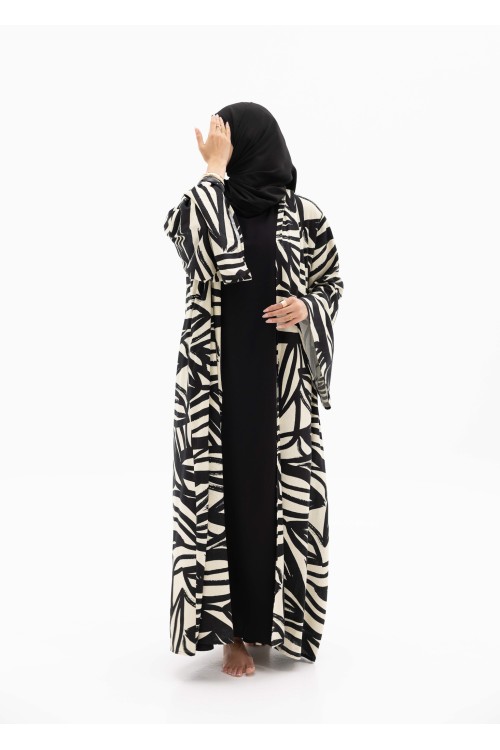 Abaya en lin Camila Noir