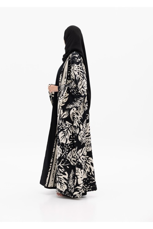 Abaya Flora Black&white