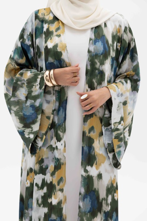Abaya Flora Green