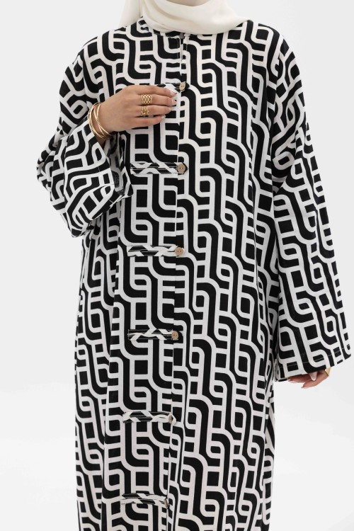 Robe Gaya En lin imprimé