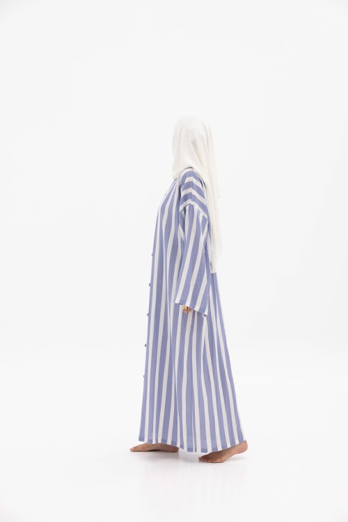 Robe Gaya En lin Rayée bleu