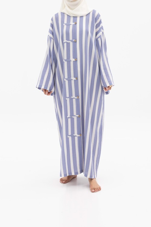 Robe Gaya En lin Rayée bleu
