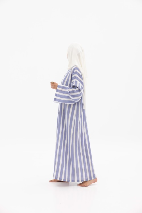 Robe Gaya En lin Rayée bleu