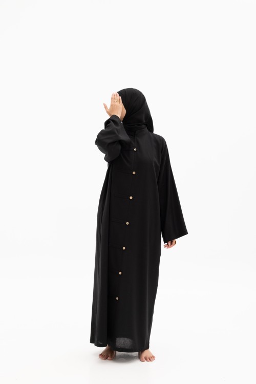 Robe Gaya En Lin noir
