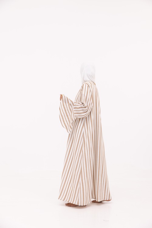 Robe Amélia Rayé camel