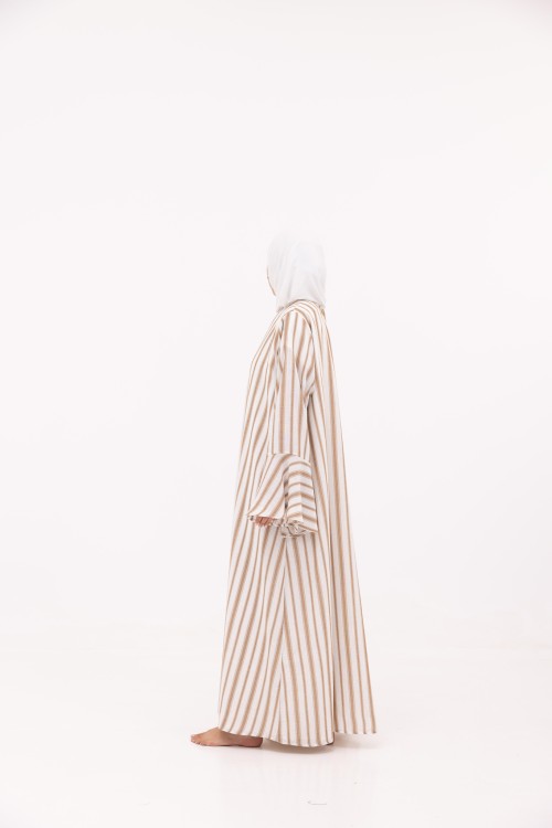 Robe Amélia Rayé camel