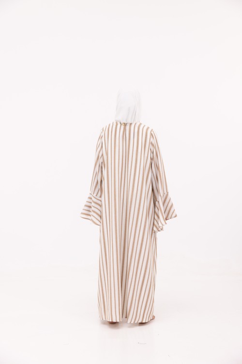 Robe Amélia Rayé camel