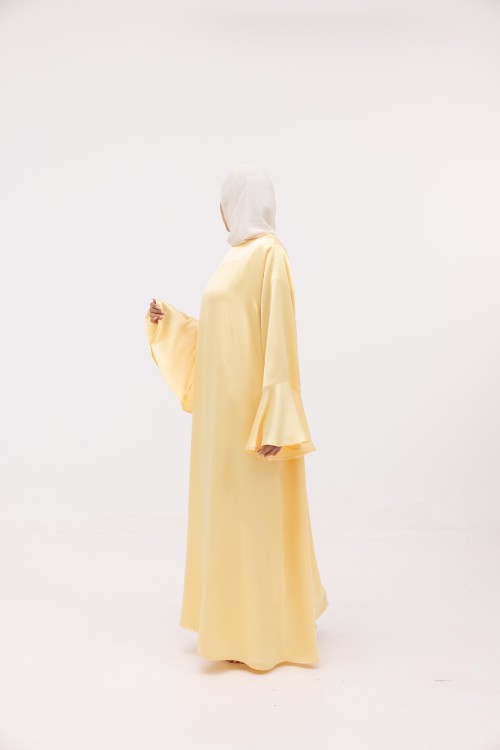 Robe Amélia Jaune satinée