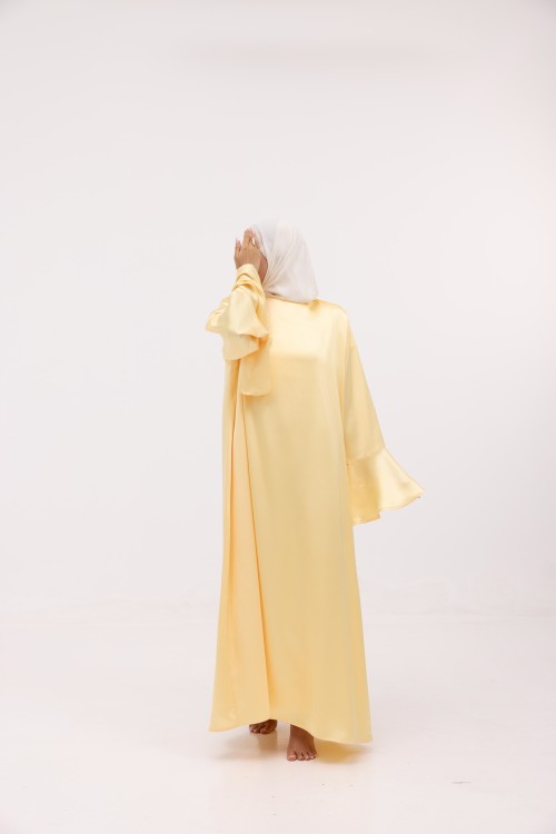 Robe Amélia Jaune satinée