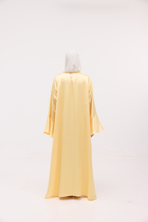 Robe Amélia Jaune satinée