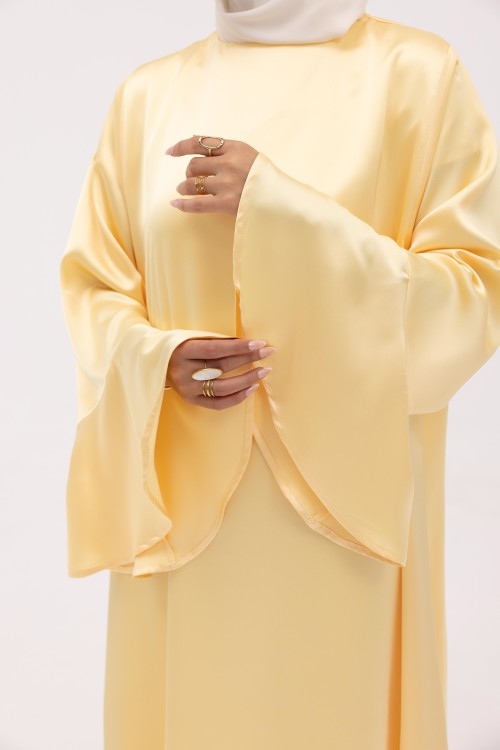 Robe Amélia Jaune satinée