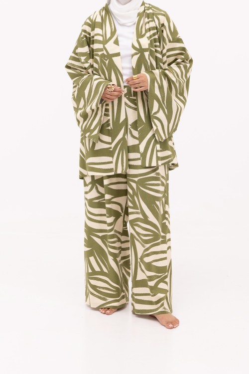 Ensemble Elyna Imprimé olive