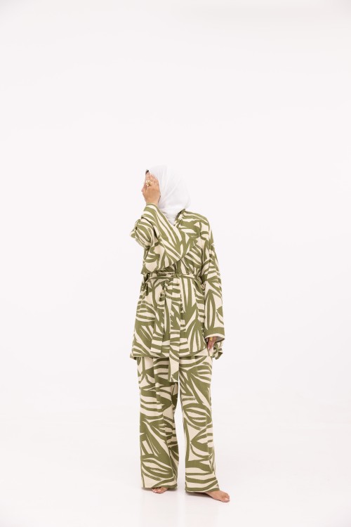 Ensemble Elyna Imprimé olive
