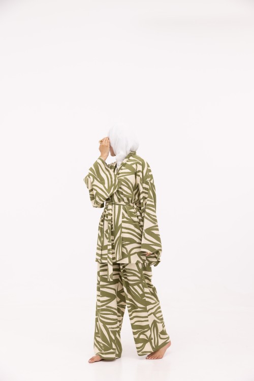 Ensemble Elyna Imprimé olive