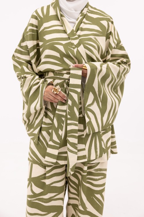 Ensemble Elyna Imprimé olive
