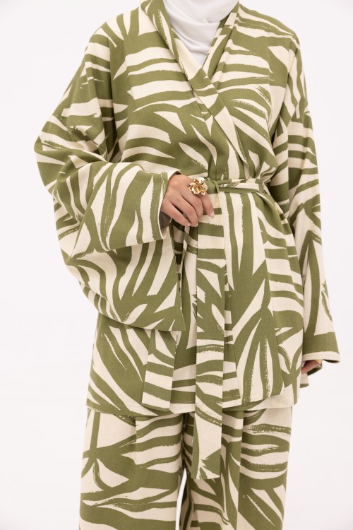 Ensemble Elyna Imprimé olive