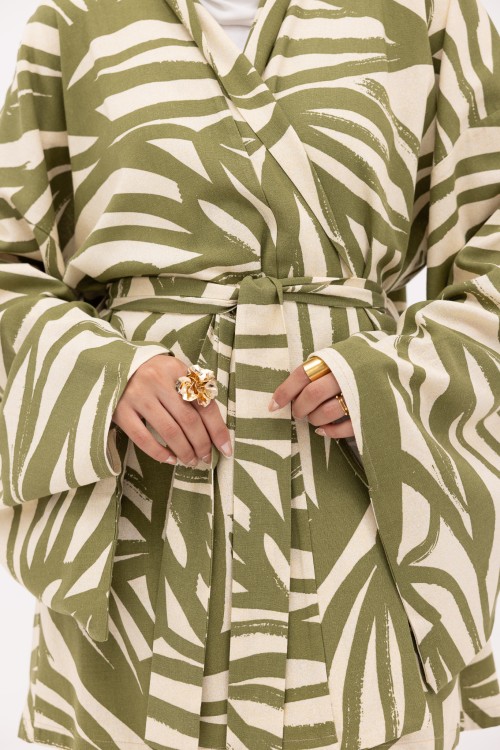 Ensemble Elyna Imprimé olive