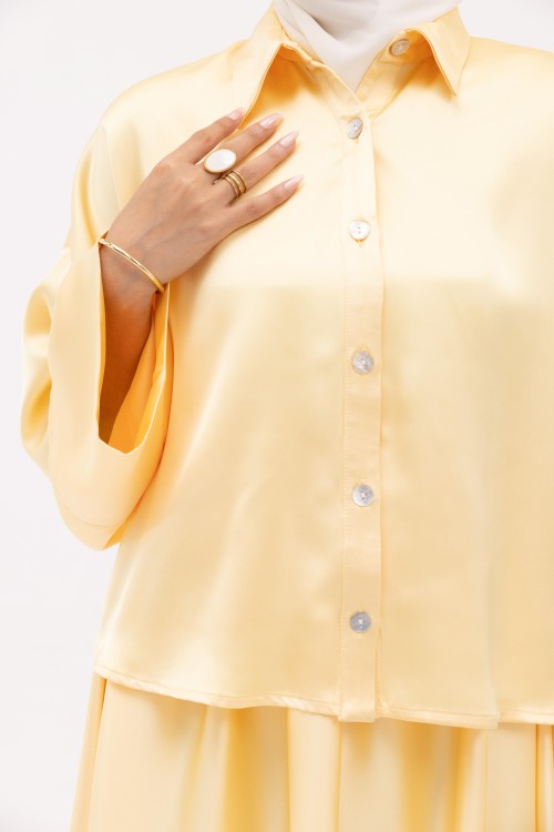 Ensemble Lilou Jaune satiné