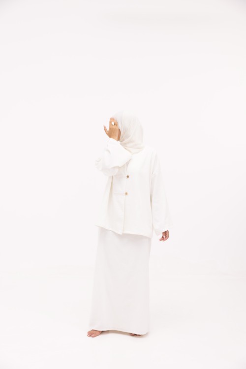 Ensemble Olivia En lin blanc