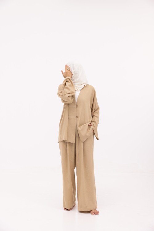 Ensemble Olivia En lin beige
