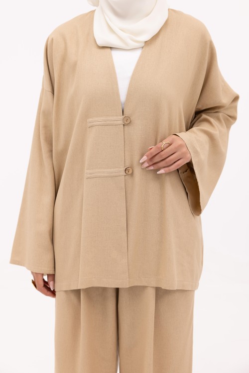 Ensemble Olivia En lin beige