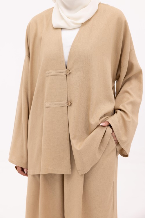Ensemble Olivia En lin beige