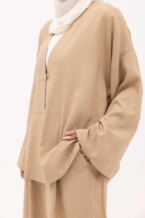 Ensemble Olivia En lin beige
