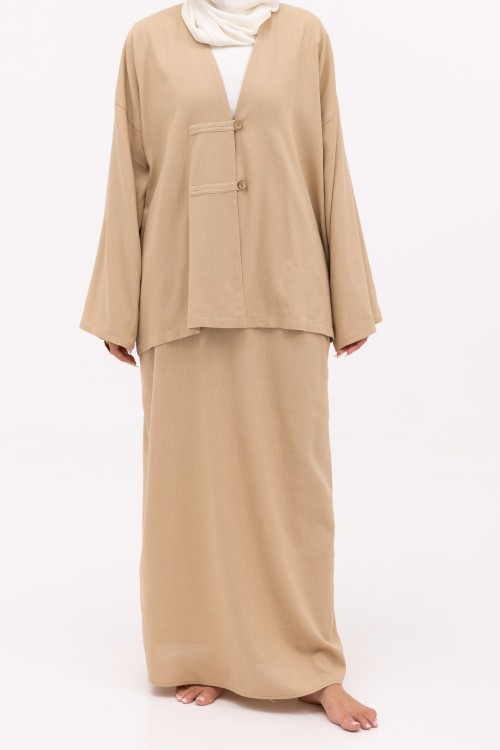 Ensemble Olivia En lin beige