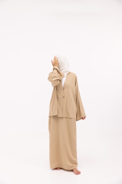 Ensemble Olivia En lin beige